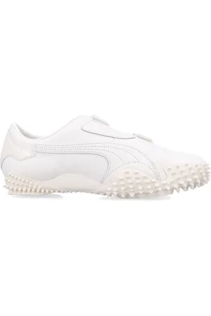 PUMA Schoenen, Dames, Wit, 40 1/2 EU, Leren sneakers met uniek ontwerp