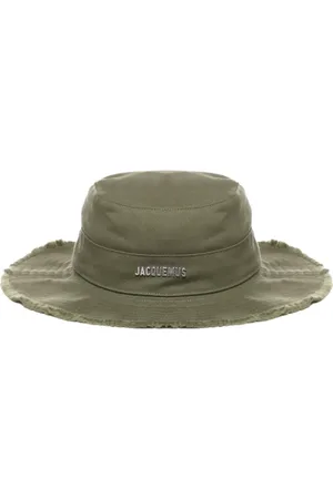 Jacquemus Accessoires, Dames, Groen, 58 CM, Katoen, Artisjok Bob Hoed