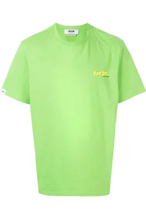 Msgm Tops, Heren, Groen, L, T-Shirt