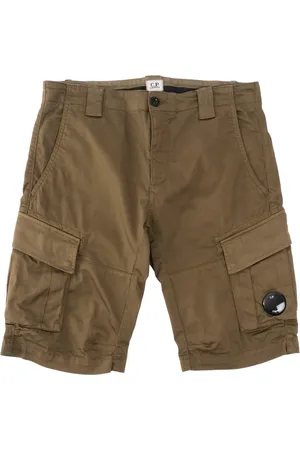 C.P. Company Korte broeken, Heren, Groen, M, Katoen, Stretch Sateen Cargo Shorts