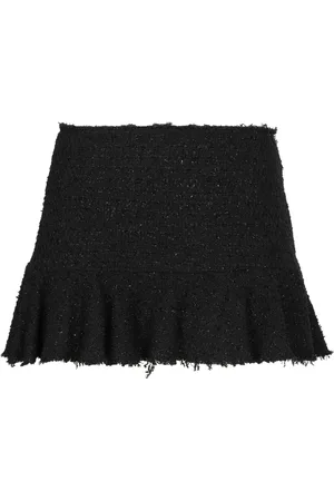 BLUMARINE Rokken, Dames, Zwart, S, Katoen, Lurex Bouclé Gebreide Rok