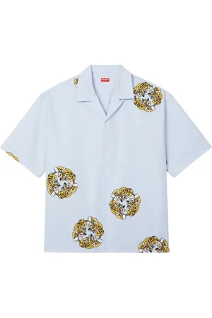 Kenzo Overhemden, Heren, Veelkleurig, L, Katoen, Klassieke Overhemd