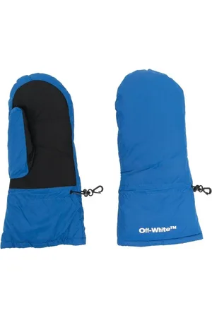 OFF-WHITE Accessoires, Heren, Blauw, ONE Size, Polyester, Bounce Ski Wanten Handschoenen