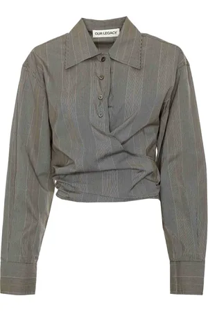 OUR LEGACY Blouses & Shirts, Dames, Grijs, M, Katoen, Nannas Shirt