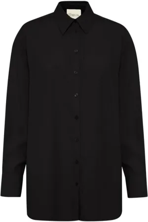 My Essential Wardrobe Blouses & Shirts, Dames, Zwart, XS, Katoen, Zwarte Tulla Blouse