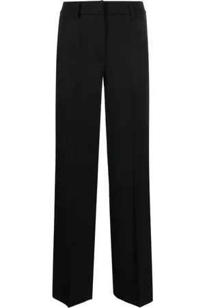 P.A.R.O.S.H. Broeken, Dames, Zwart, S, Wol, Zwarte wollen mix tailored broek