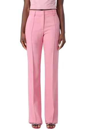 Msgm Broeken, Dames, Roze, XS, Wijde Broeken