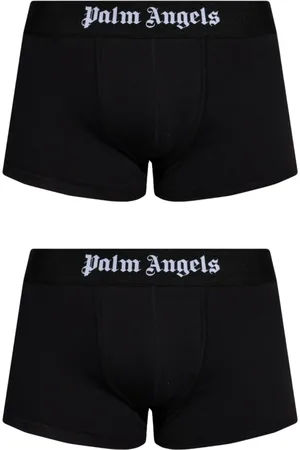 Palm Angels Ondergoed, Heren, Zwart, S, Katoen, Branded boxers 2-pack