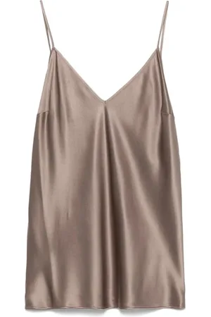 Joseph Tops, Dames, Bruin, L, Verstelbare Bandjes V-Hals Mouwloze Top