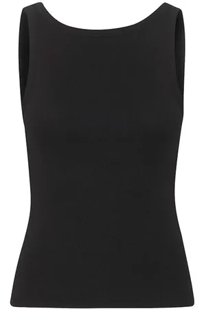 Gestuz Tops, Dames, Zwart, XL, Katoen, Reversible Mouwloze Top