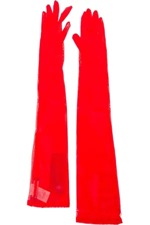 Dolce & Gabbana Accessoires, Dames, Rood, M, Elegante Dames Avondhandschoenen