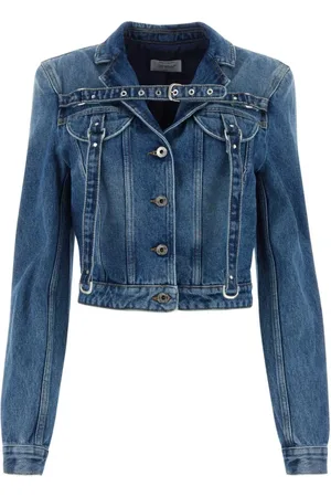OFF-WHITE Jassen, Dames, Blauw, S, Denim, Denim Blazer