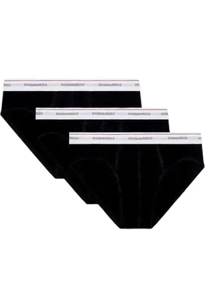 Dsquared2 Ondergoed, Heren, Zwart, XL, Katoen, Premium pakket van drie stretch katoenen slips