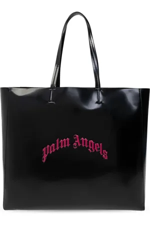 Palm Angels Tassen, Dames, Zwart, ONE Size, Leer, Eco-leren Shopper Tas