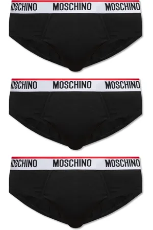Moschino Ondergoed, Heren, Zwart, 2Xl, Katoen, Driepak slips met logo