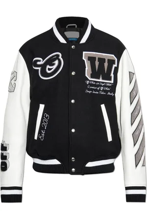OFF-WHITE Jassen, Heren, Zwart, L, Jacket met Logo
