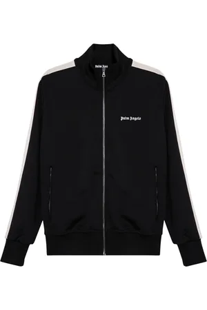 Palm Angels Sweatshirts & Hoodies, Heren, Zwart, M, Zip Cardigan Sweatshirt