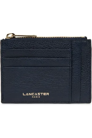 Lancaster Accessoires, Dames, Blauw, ONE Size, Leer, Ritssluiting Kaarthouder Dune Blauw