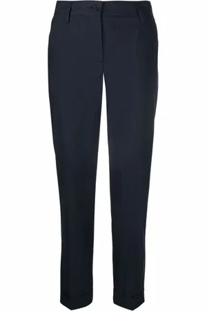 P.A.R.O.S.H. Broeken, Dames, Blauw, S, Katoen, Tapered Broek