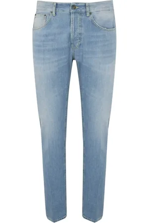 Dondup Jeans, Heren, Blauw, W34, Denim, Lichte Wassing Denim Jeans Ss 25