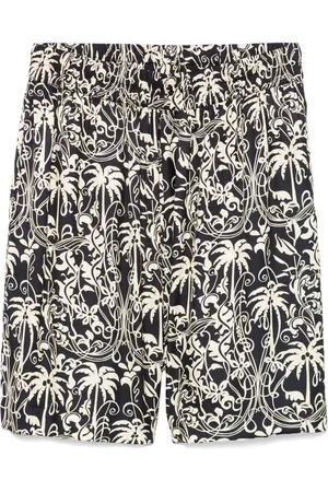 LANEUS Korte broeken, Heren, Zwart, M, Zwarte Viscose Bermuda Shorts