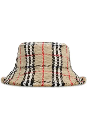 Burberry Accessoires, Dames, , S, Katoen, Frayed Hem Bucket Hat