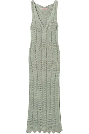 Twin-Set Kleedjes, Dames, Groen, M, Groene Jurk Set