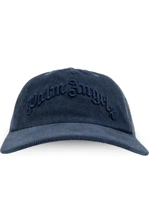 Palm Angels Accessoires, Heren, Blauw, ONE Size, Katoen, Corduroy Cap