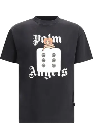 Palm Angels Tops, Heren, Zwart, S, Katoen, Holly Pin Up Graphic Tee