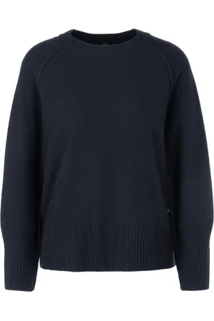 Marc Cain Truien, Dames, Blauw, L, Wol, Gebreide Trui