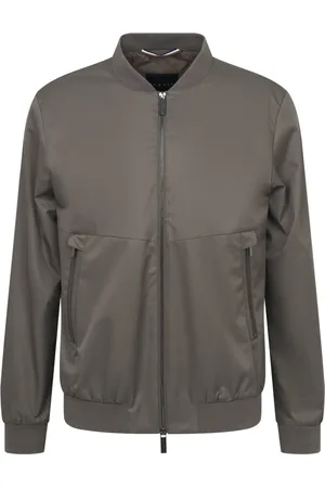 Bugatti Jassen, Heren, Bruin, XL, Polyester, Gebreide Kraag Bomberjack