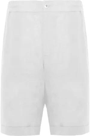 ALPHA STUDIO Korte broeken, Heren, Wit, M, Linnen, Witte Linnen Shorts