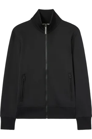 Palm Angels Jassen, Dames, Zwart, M, Curved Logo Track Jacket