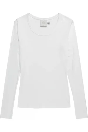 Munthe Tops, Dames, Wit, S, T-shirt met lange mouwen