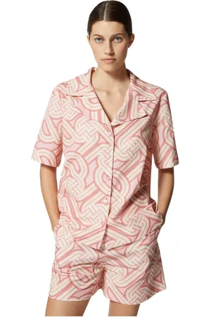 Silvian Heach Blouses & Shirts, Dames, Veelkleurig, XS, Katoen, Overhemd met geometrische print