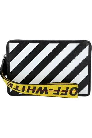 OFF-WHITE Tassen, Dames, Zwart, ONE Size, Katoen, Diag Schoudertas