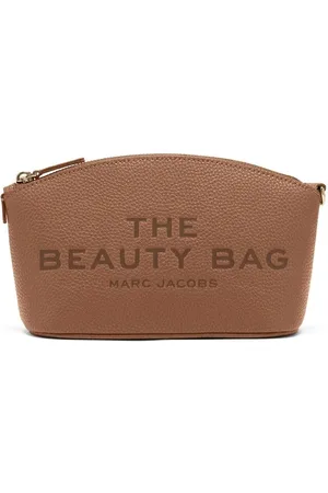 Marc Jacobs Tassen, Dames, Bruin, ONE Size, Bruin Leren Polsband met Logoprint