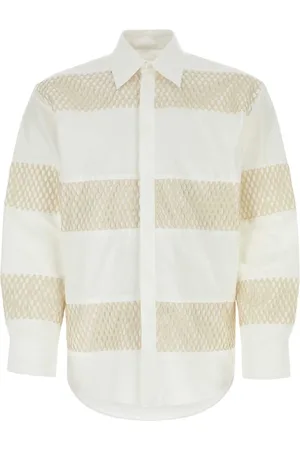 Msgm Overhemden, Heren, Wit, M, Katoen, Wit katoenen overhemd