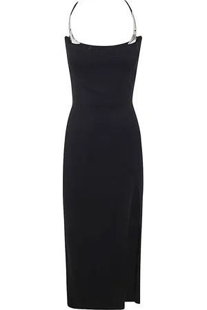 MUGLER Kleedjes, Dames, Zwart, S, 1999 Zwarte Midi Jurk