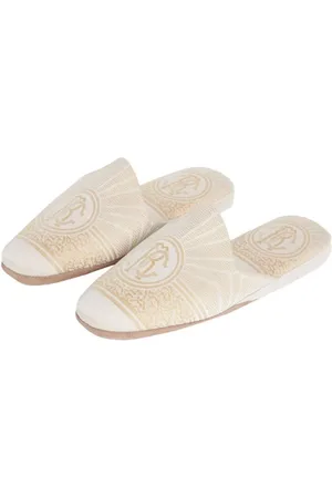 Roberto Cavalli Schoenen, Dames, Geel, 39 EU, Katoen, Champagne en Gouden Koninklijke Pantoffels