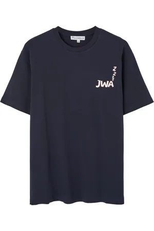 J.W.Anderson Tops, Heren, Blauw, M, Blauw Shirt met Achterprint