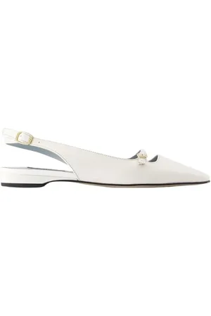 Carel Schoenen, Dames, Wit, 41 EU, Leer, Witte Leren Sandalen - Gladde Kalfshuid