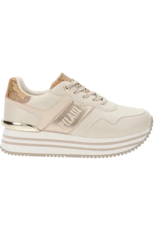 ALVIERO MARTINI 1A CLASSE Schoenen, Dames, , 37 EU, Leer, Geo Map Print Sneakers in Kunstleer