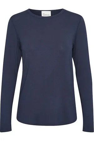 My Essential Wardrobe Tops, Dames, Blauw, XL, Modal Blouse Top