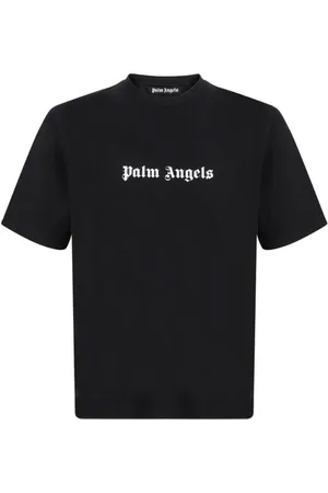 Palm Angels Tops, Heren, Zwart, L, Katoen, Classic Logo Tee