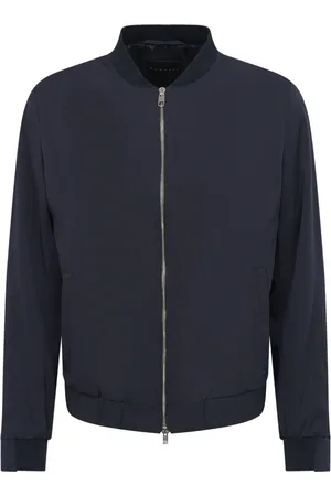 Bugatti Jassen, Heren, Blauw, L, Sportieve Blouson Jas met Kraag en Rits