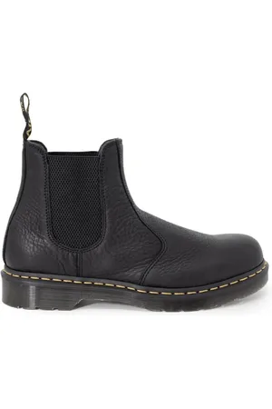 Dr. Martens Schoenen, Heren, Zwart, 44 EU, Leer, Zwarte leren slip-on enkellaarsjes