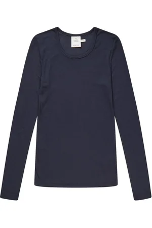 Munthe Tops, Dames, Blauw, M, Navy Long Sleeve Top