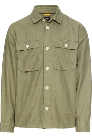 Camel Active Jassen, Heren, Groen, M, Katoen, Linnen-Katoen Overshirt