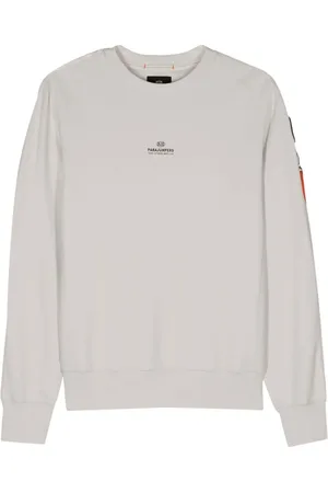 Parajumpers Sweatshirts & Hoodies, Heren, Grijs, S, Katoen, Elastische Katoenen Sweatshirt met Nylon